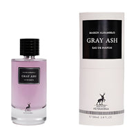 Maison Alhambra Gray Ash Eau de Parfum 3.4 oz bottle with packaging box frnt view