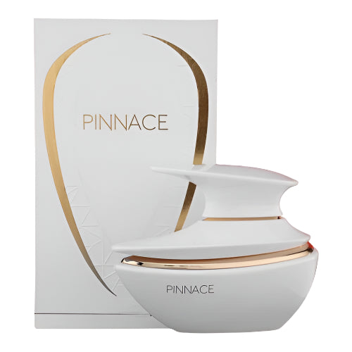 Fragrance World Pinnace Eau de Parfum 3.4 oz white yacht shaped bottle with packaging box front view
