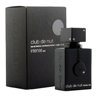 Armaf Club De Nuit Intense black fragrance bottle with box and black pendant charm accessory