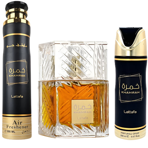 Lattafa Khamrah 3 Piece Gift Set
