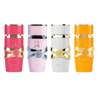 Lattafa Yara Collection Eau de Parfum mini four colorful bottles front view
