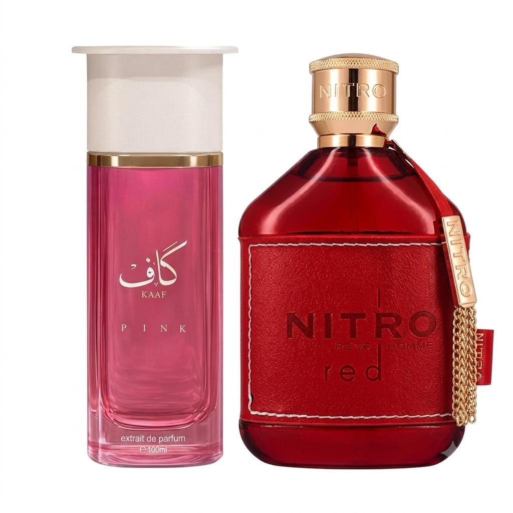 Ahmed Al Maghribi Kaaf Pink & Dumont Nitro Red Bundle 3.4 Oz