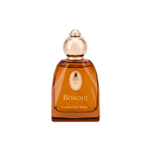Dumont Borouj Lamasat Oud Eau de Parfum 2.8 oz amber brown bottle front view