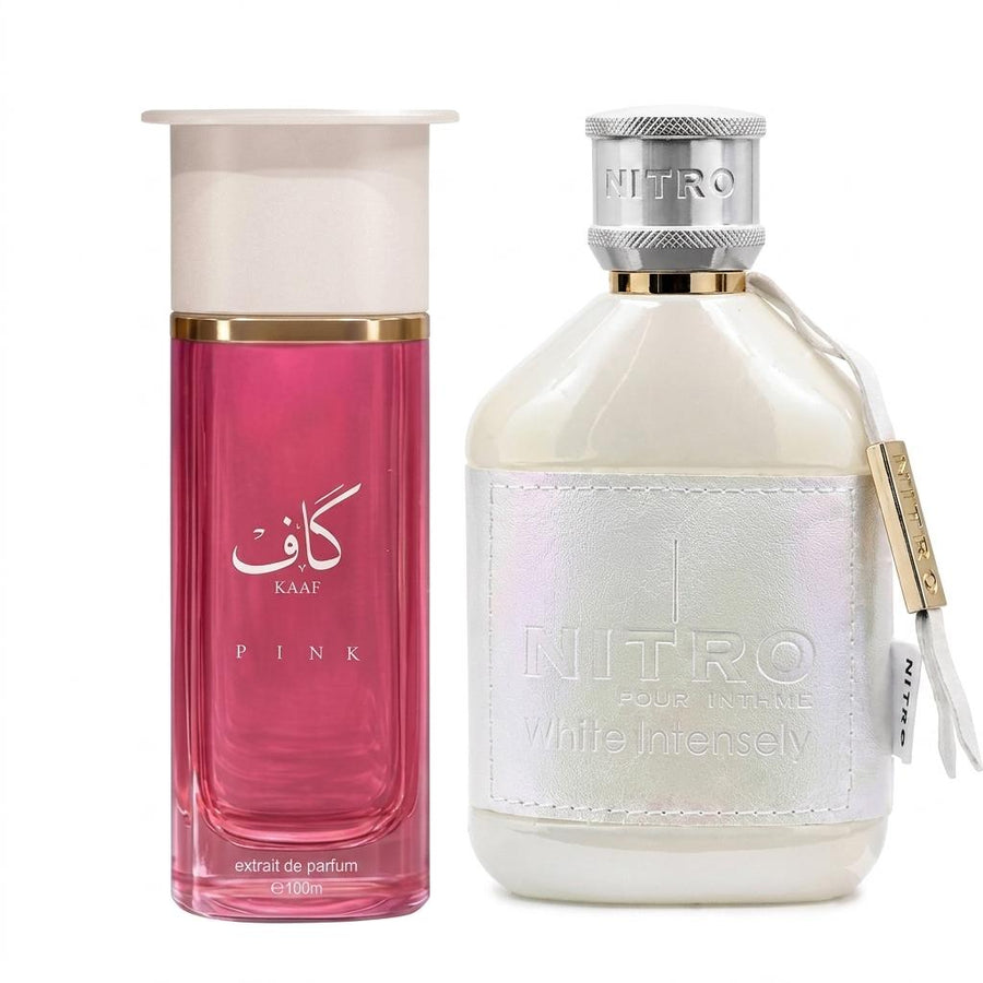 Ahmed Al Maghribi Kaaf Pink +Dumont Nitro White Intensely 3.4 Oz