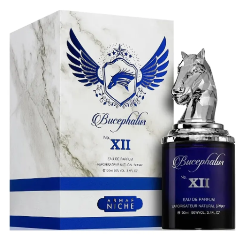 Armaf Bucephalus XII Eau De Parfum with marble box and horse figurine stopper