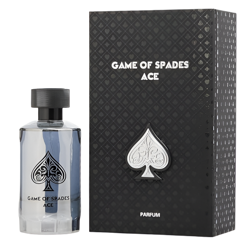 Jo Milano Game Of Spades Ace Eau De Parfum 3.4 Oz bottle with packaging box front view