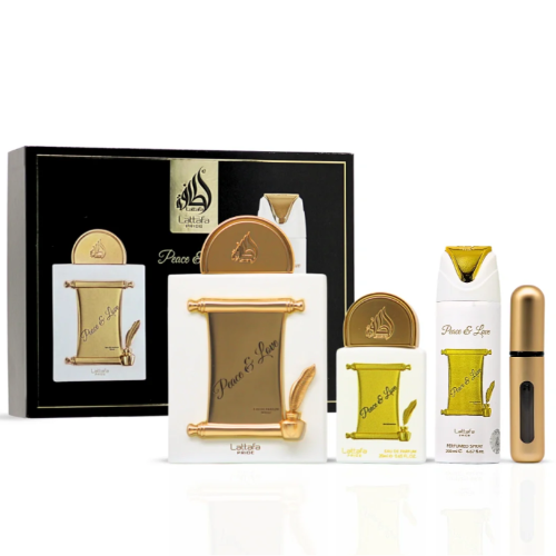 Lattafa Peace And Love 3 Piece Gift Set