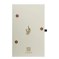 Ahmed Al Maghribi Ehyaa Concentrated Parfum Oil bottle on cream packaging with floral designs