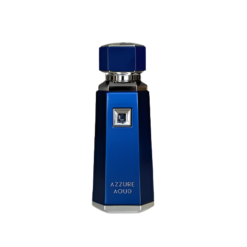 Fragrance World Azzure Aoud Eau De Parfum 3.4 Oz blue bottle front view
