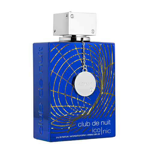 Armaf Club De Nuit Iconic box with perfume bottle and dangling charm pendant
