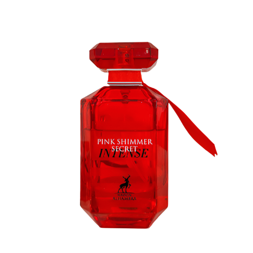 Maison Alhambra Pink Shimmer Secret Intense 3.4 Oz Red bottle front view