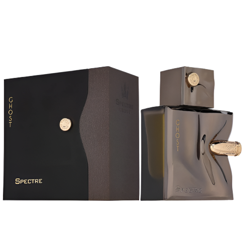Fragrance World Spectre Ghost Eau de Parfum 2.7 oz dark modern design bottle with packaging box front view