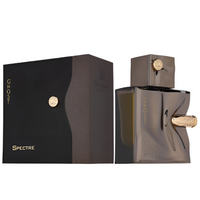 Fragrance World Spectre Ghost Eau de Parfum 2.7 oz dark modern design bottle with packaging box front view