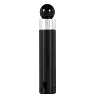 360 Black Eau De Toilette bottle with black cylindrical body, silver band, and glossy black spherical cap