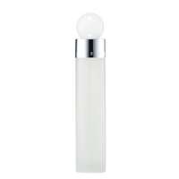 360 White Eau De Toilette bottle with chrome collar and frosted glass, topped with white sphere cap