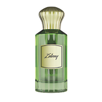 Ahmed Al Maghribi Zeleny Eau de Parfum 3.4 oz light green glass bottle with ribbed design front view