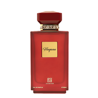 Ahmed Al Maghribi Hayana Eau de Parfum 3.4 oz maroon bottle front view