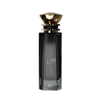Ahmed Al Maghribi Laathani Eau de Parfum 2.7 oz black bottle with gold cap front view