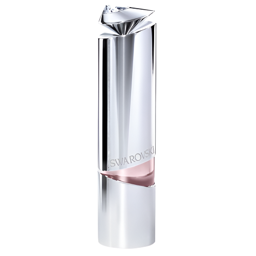 Swarovski Aura Eau de Toilette chrome cylindrical bottle with crystal diamond cap front view