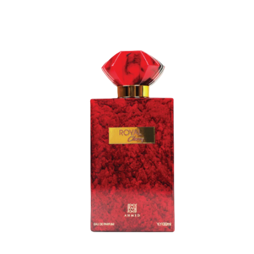 Red velvet perfume bottle with gold stopper and label, 150ml Eau De Parfum
