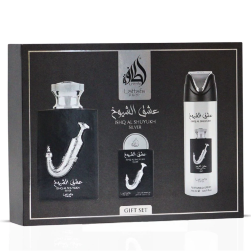 Lattafa Ishq Al Shuyukh 3 Piece Gift Set