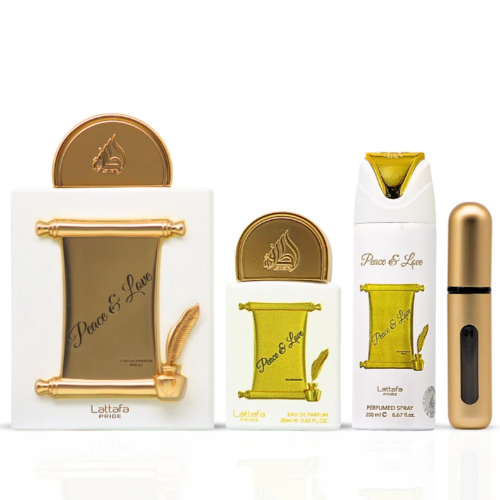 Lattafa Peace And Love 3 Piece Gift Set