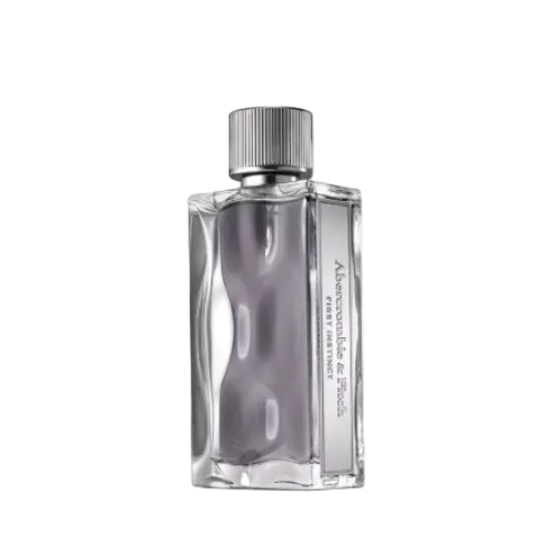 Abercrombie & Fitch First Instinct clear glass bottle with silver cap