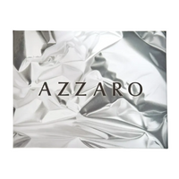 Azzaro Chrome 3 Piece Gift Set against white crinkled fabric background