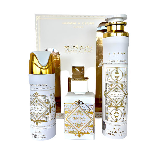 Lattafa Badee Al Oud Honor And Glory 3 Piece Gift Set