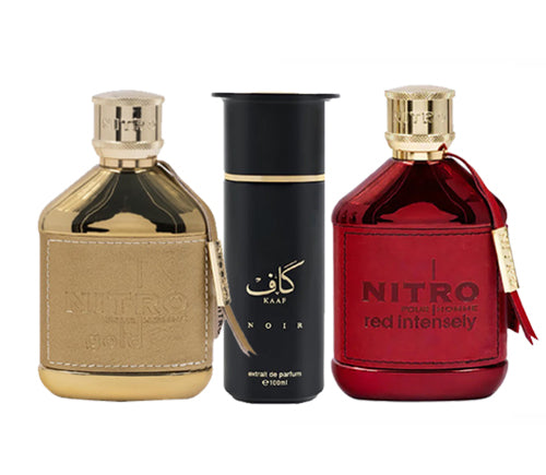 Dumont Nitro Gold + Ahmed Al Maghribi Kaaf Noir + Dumont Nitro Red Intensely - Bundle