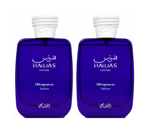 Rasasi Hawas Sapphire 3.4Oz Eau De Parfum Bundle