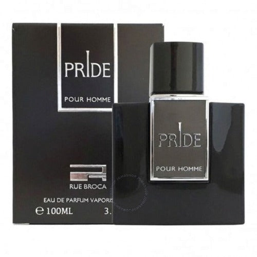 Afnan Rue Broca Pride Pour Homme fragrance bottle with black box packaging, 100ml size.