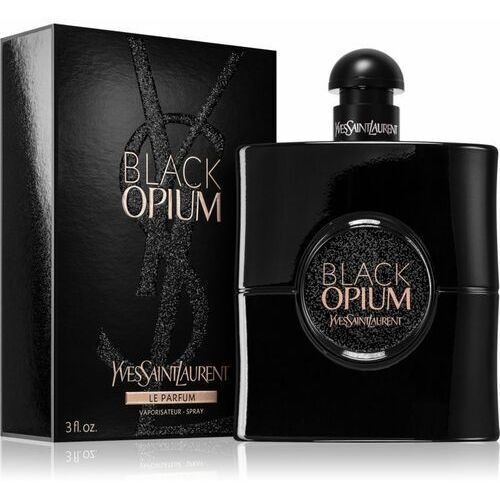Black Opium Le Parfum bottle and box by Yves Saint Laurent, 3 fl oz spray fragrance