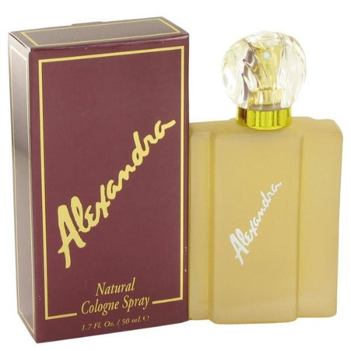 Alexandra De Markoff Cologne Spray bottle with burgundy and gold box packaging