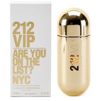 212 VIP gold perfume bottle and white box with gold text, 80ml size