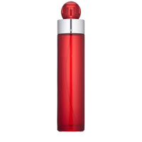 360 Red Eau De Toilette tall cylindrical bottle with red liquid and silver cap