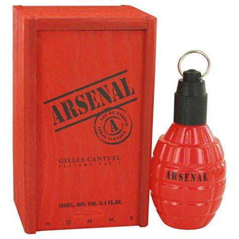 Arsenal Red eau de parfum bottle with red box, 100ml size