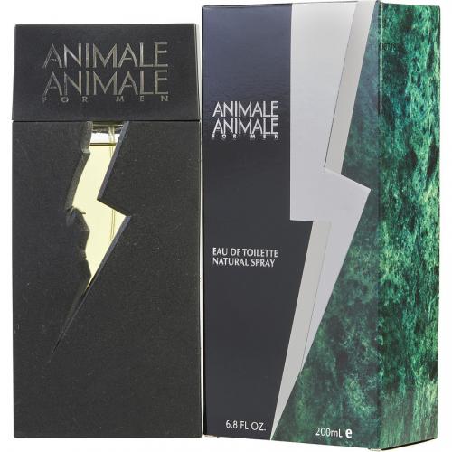 Animale Eau De Toilette fragrance bottles in black and green packaging displayed side by side.