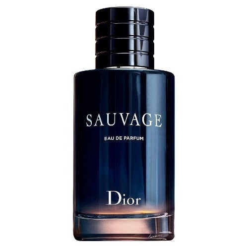 Christian Dior Sauvage Eau De Parfum 3.4 Oz Blue Color Bottle Front View