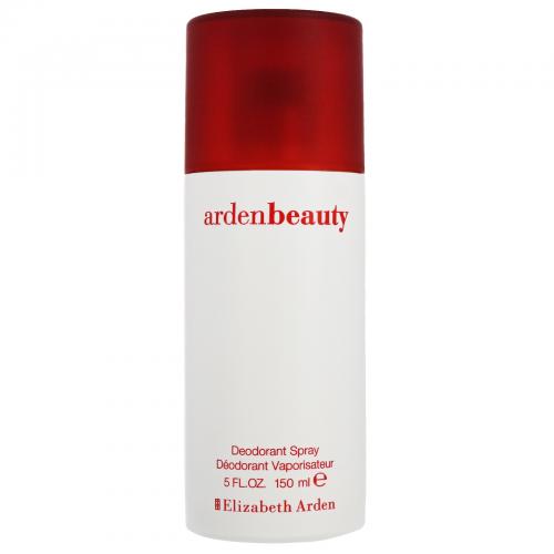 Arden Beauty deodorant spray bottle with red cap and white body, 5 fl oz, 150 ml