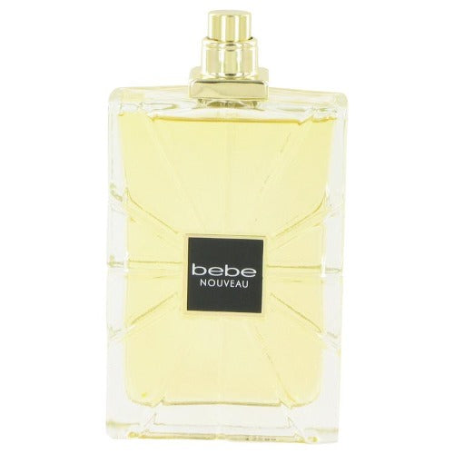 Bebe Nouveau Eau De Parfum bottle with pale yellow liquid and gold spray atomizer