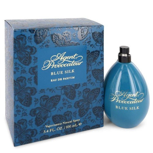 Agent Provocateur Blue Silk Eau De Parfum bottle with decorative box packaging