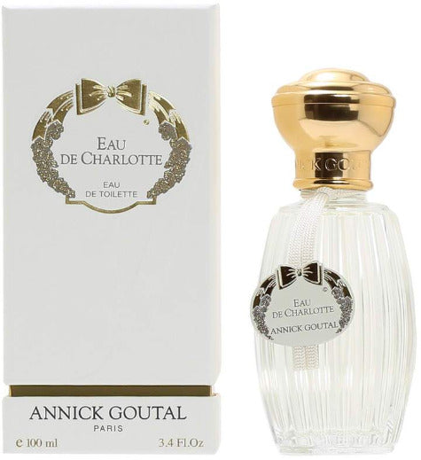 Annick Goutal Eau de Charlotte 100ml bottle with gold cap and packaging box