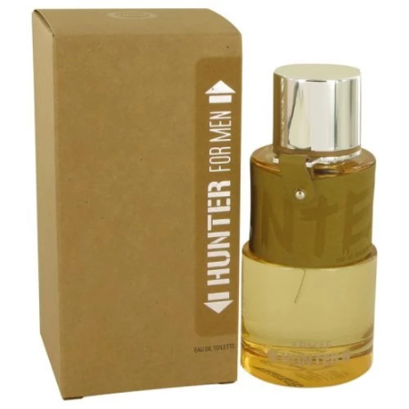Armaf Hunter Eau De Toilette bottle with tan box and chrome cap