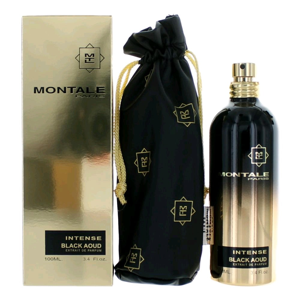 Montale Paris Intense Black Aoud For Men 3.4 Oz Extrait De Parfum