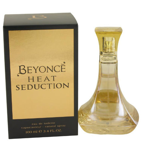 Beyonce Heat Seduction perfume bottle with black and gold packaging box