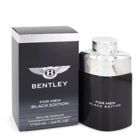 Bentley Black Edition Eau De Parfum bottle with box, 100ml spray fragrance