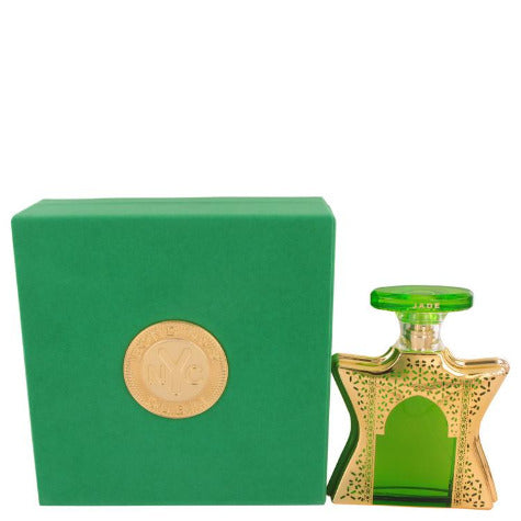 Bond No. 9 Dubai Jade perfume bottle with green box and gold coin emblem