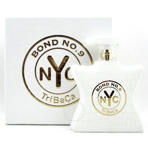 Bond No. 9 Tribeca Eau De Parfum bottle with white box packaging displaying gold circular logo.