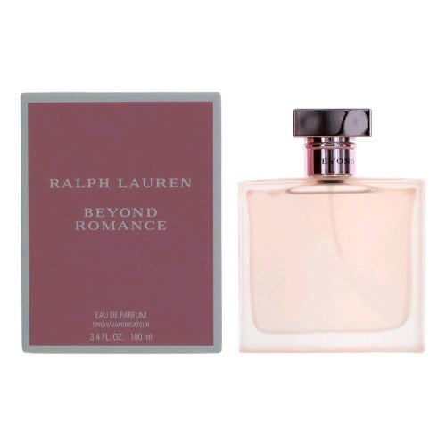 Ralph Lauren Beyond Romance Eau de Parfum 3.4 oz bottle with mauve box